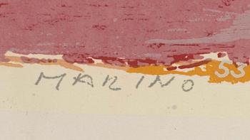 MARINO MARINI, litograph in color, signed in print, 1960.