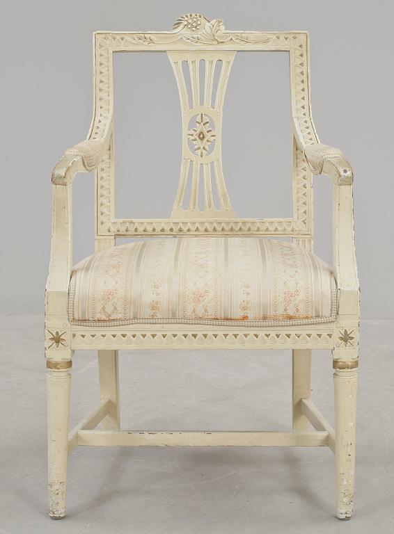 KARMSTOL, gustaviansk. 1700-talets slut.