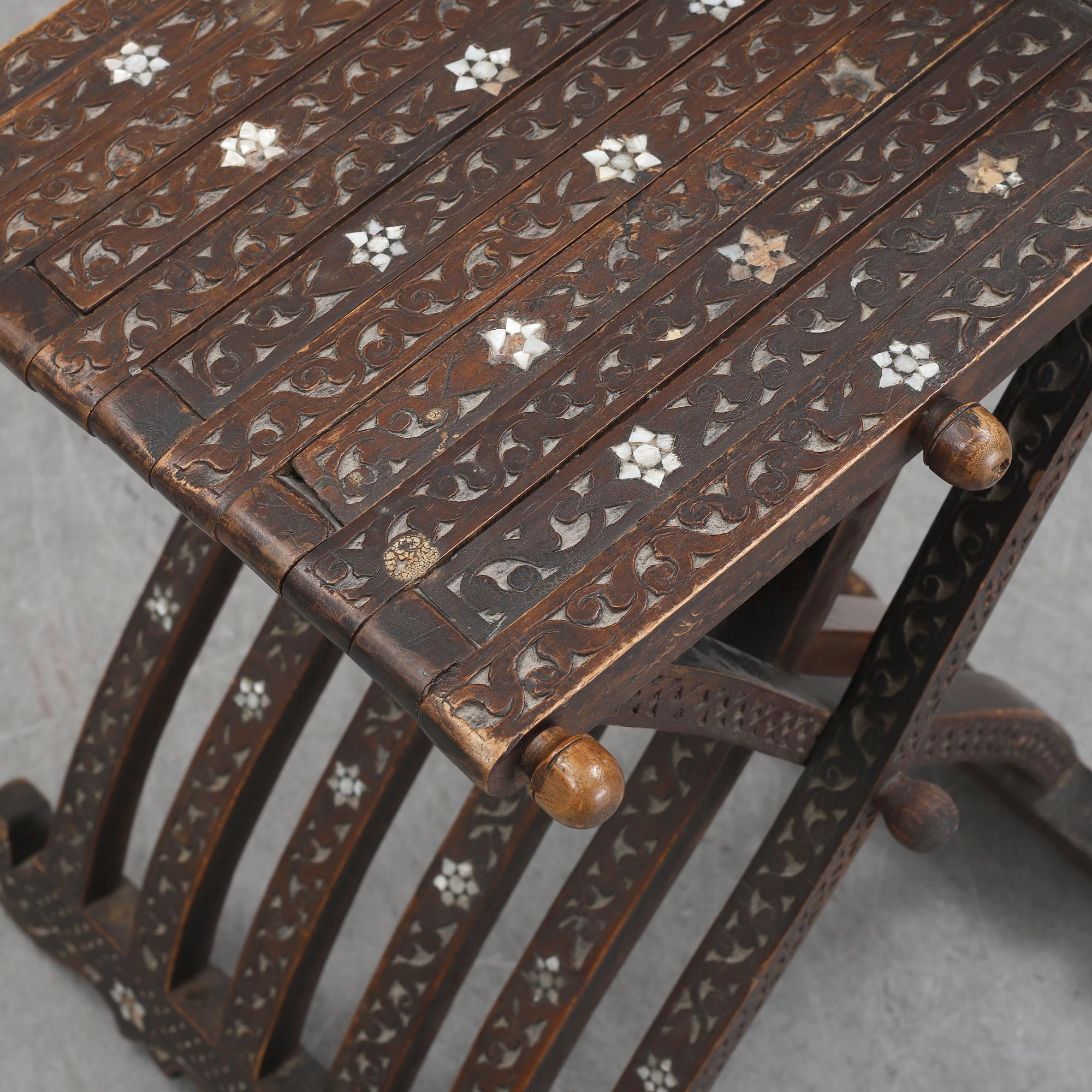 An early 20th century folding chair from the ottoman empire.