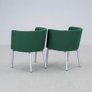 KARMSTOLAR, ett par, Lammhults möbler. 1900-talets slut.