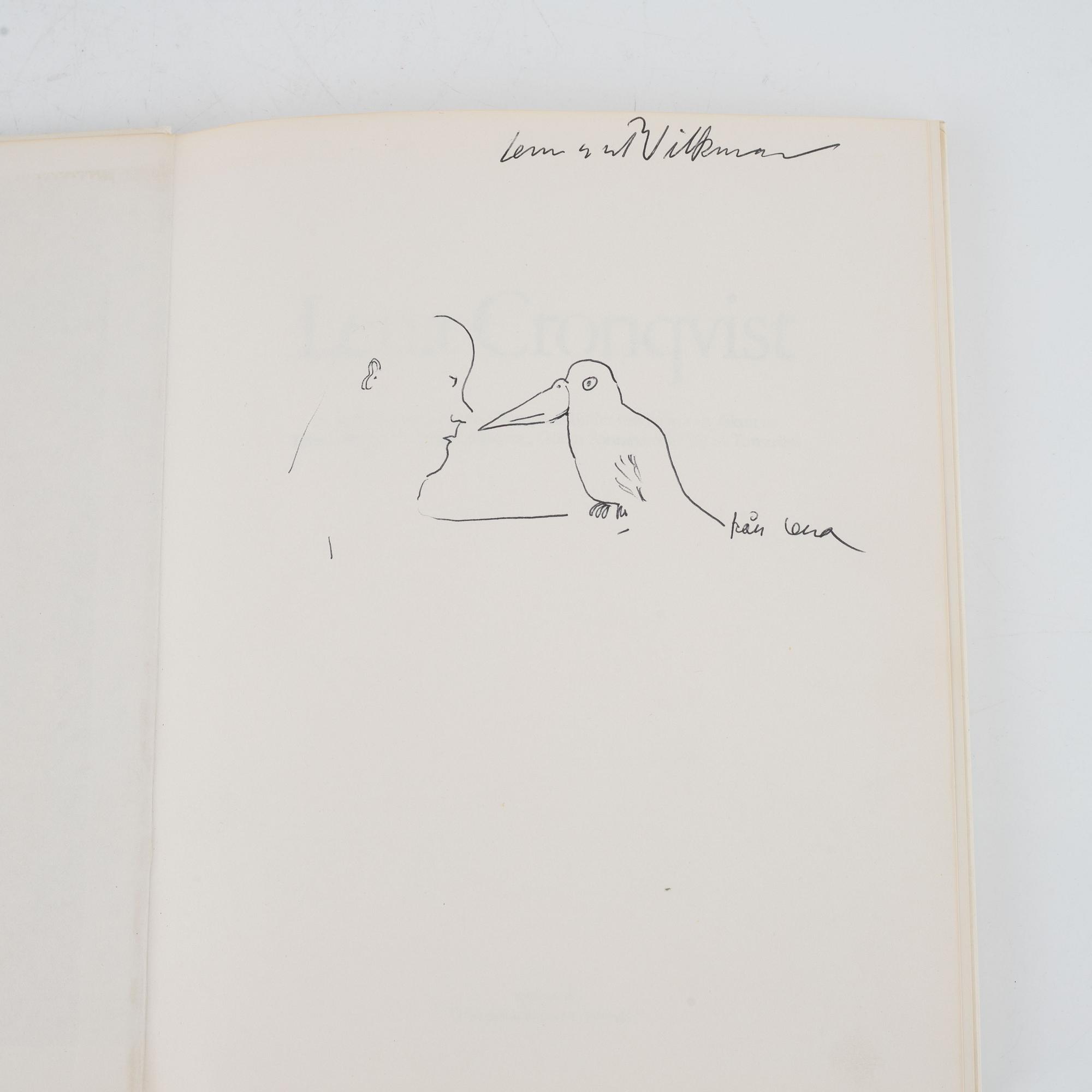 Book "Lena Cronqvist", with original drawing and dedikation from the artist.