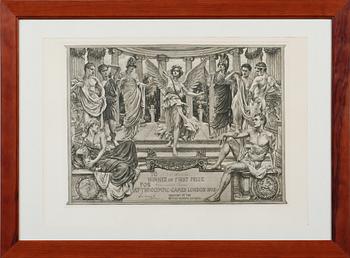 MEDALJ, ETSNING samt MINNESPLAKETTER, 2 st, Olympiska Spelen, London, 1908 samt Stockholm, 1912.