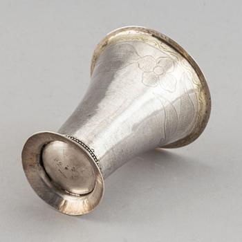 A swedish silver beaker. Mark of EA Körsner, Falun 1797.
