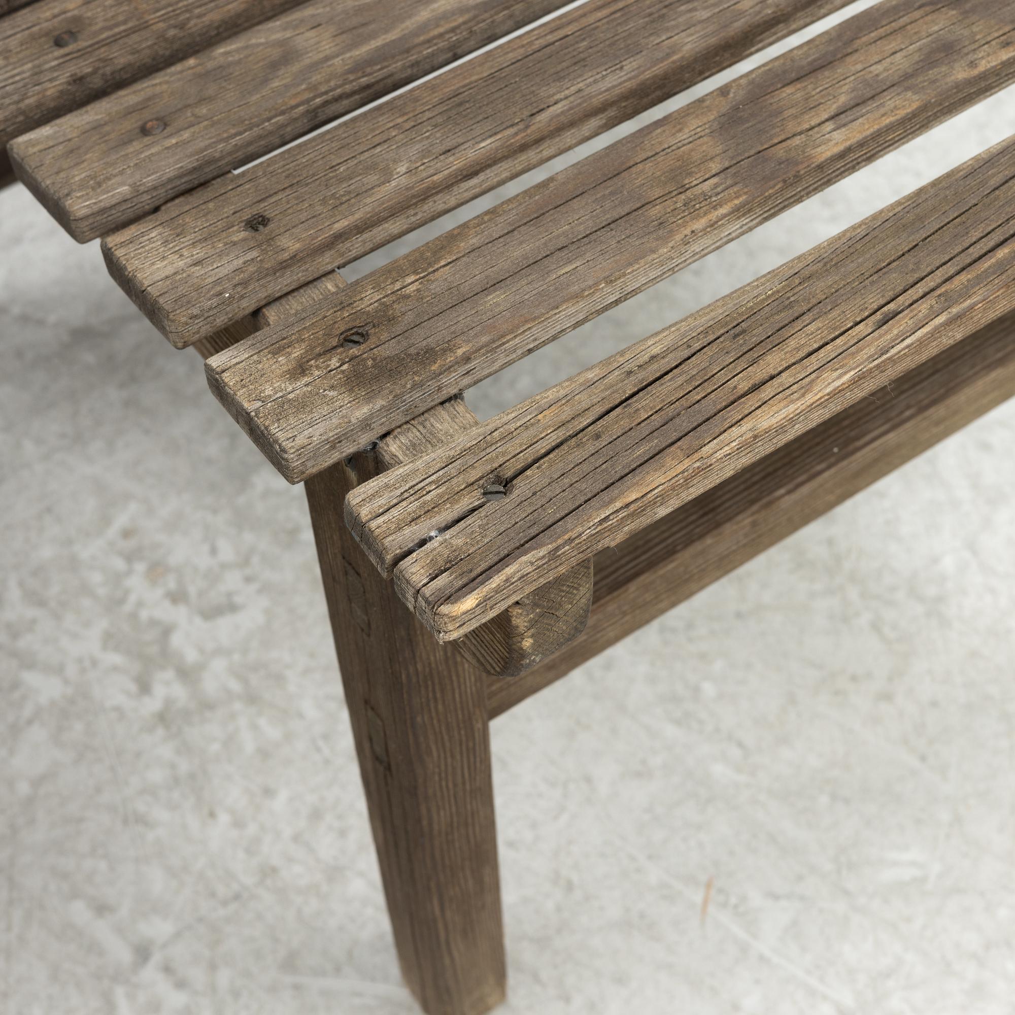 Carl Malmsten, garden furniture, a table and two armchairs. "Bergshamra", second half of the 20th century.