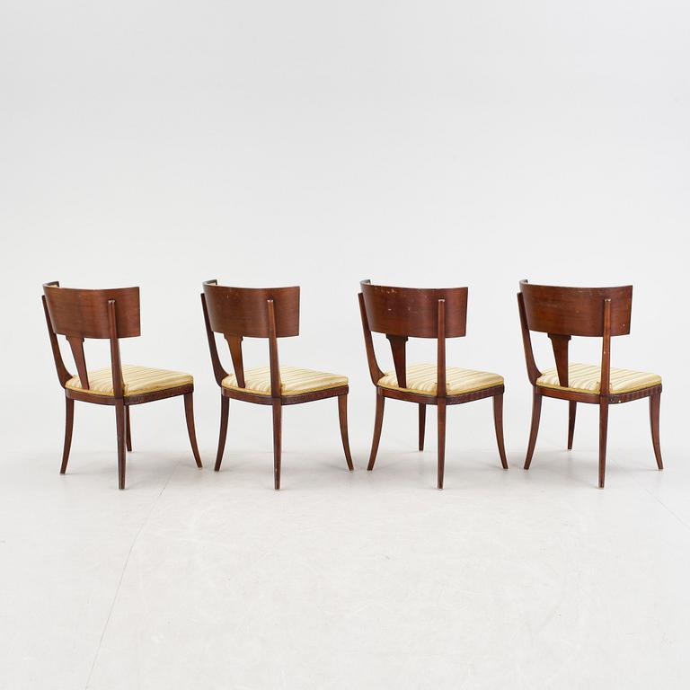 STOLAR, 4 stycken, empirestil, 1920/30-tal.