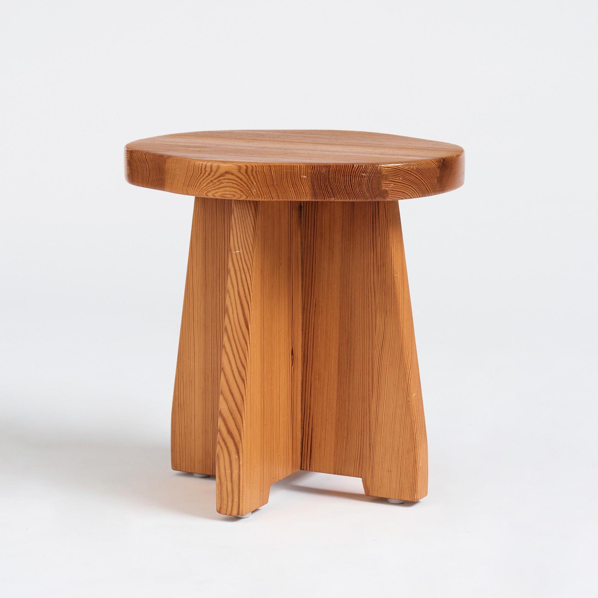David Rosén, a pine stool 'Berga', Nordiska Kompaniet, Sweden 1930-1940s.
