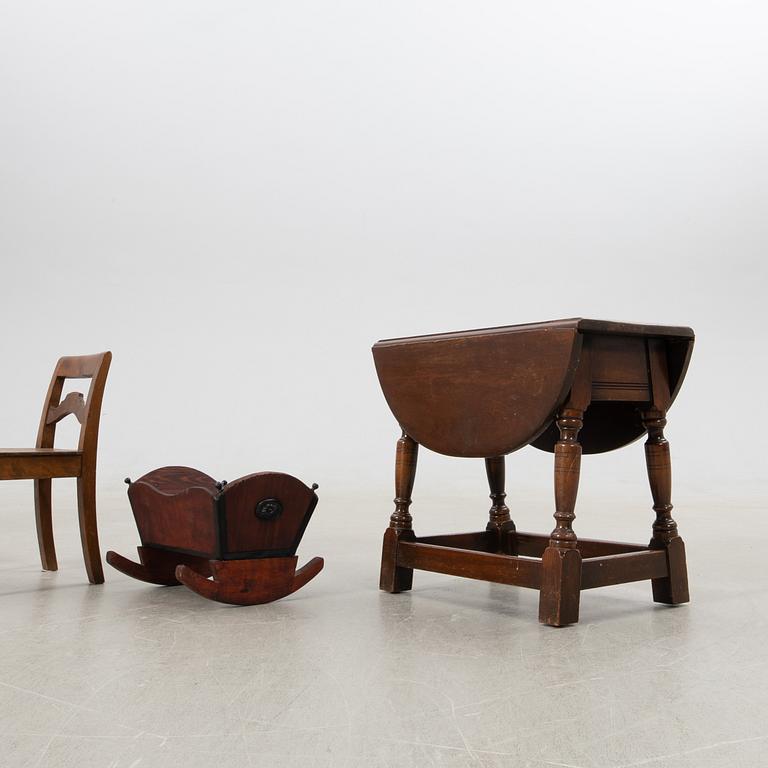Children's furniture set 5 pcs, first half of the 20th century.