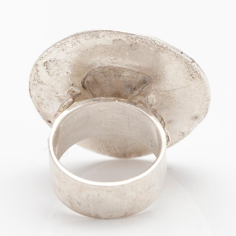 BJÖRN WECKSTRÖM, A sterling silver ring "Galactic dance". Lapponia 1971.
