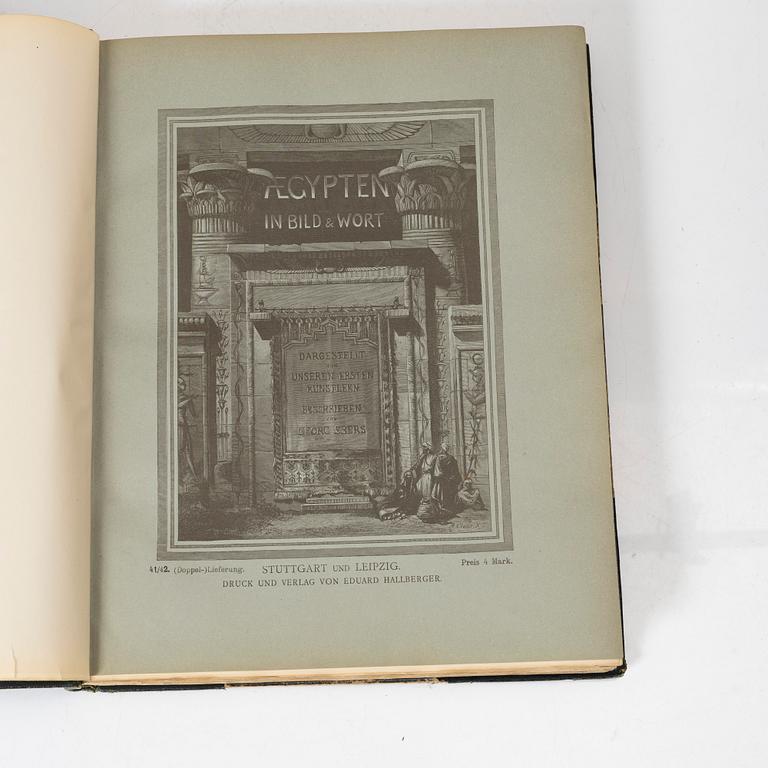 Georg Ebers, books on Egypt, two volumes, Stuttgart & Leipzig, Germany, 1879-80.