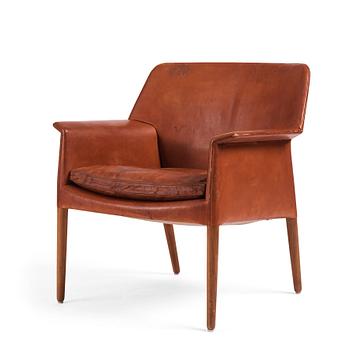 541. Ejner Larsen & A. Bender Madsen, a leather easy chair, Willy Beck, Denmark.