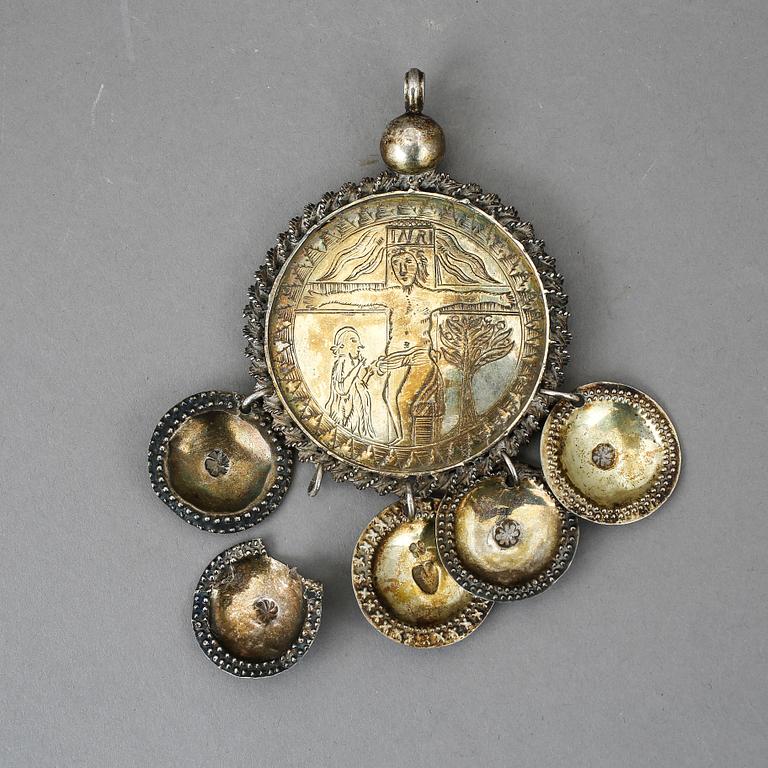 PENNINGKORS, silver, allmoge, 1700-/1800-tal.