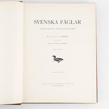 Bröderna von Wright, bokverk, 3 band, "Svenska fåglar", A. Börtzells tryckeri AB, Stockholm, 1927-1929.