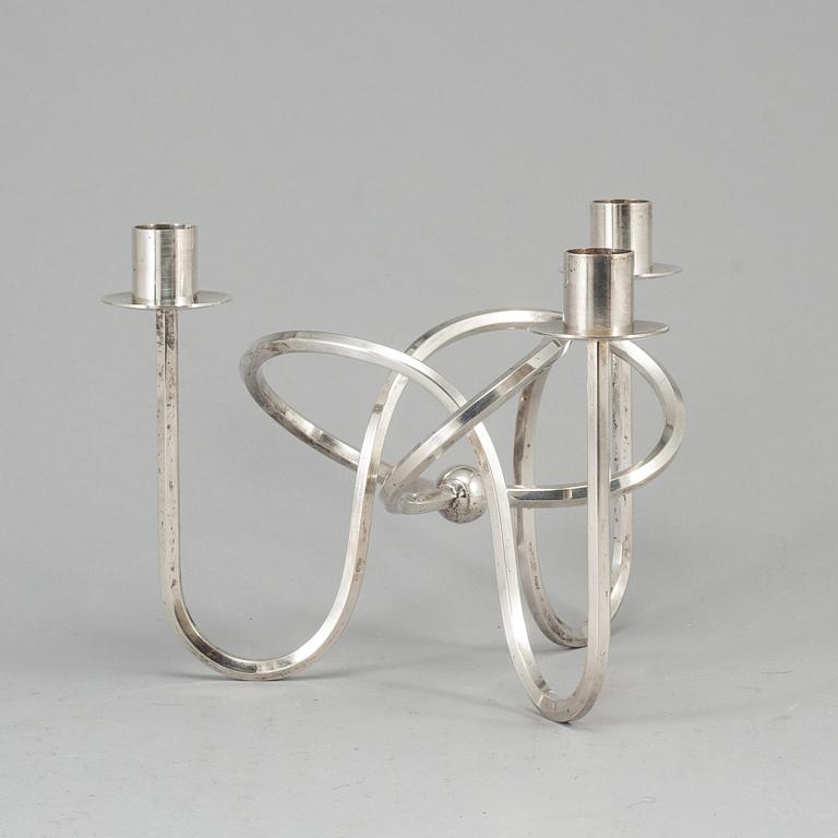JOSEF FRANK, a 'Vänskapsknuten' silver plated brass candelabrum from Svenskt Tenn.