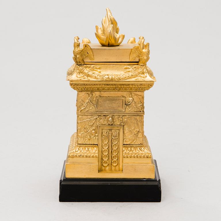 CANDLESTICK/CASSOLETTE, ormolu, France early 19th century.