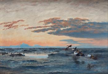 Bruno Liljefors, Sträckande Ejdrar.