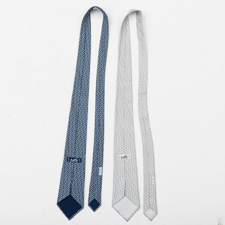 HERMÈS, two silk ties.