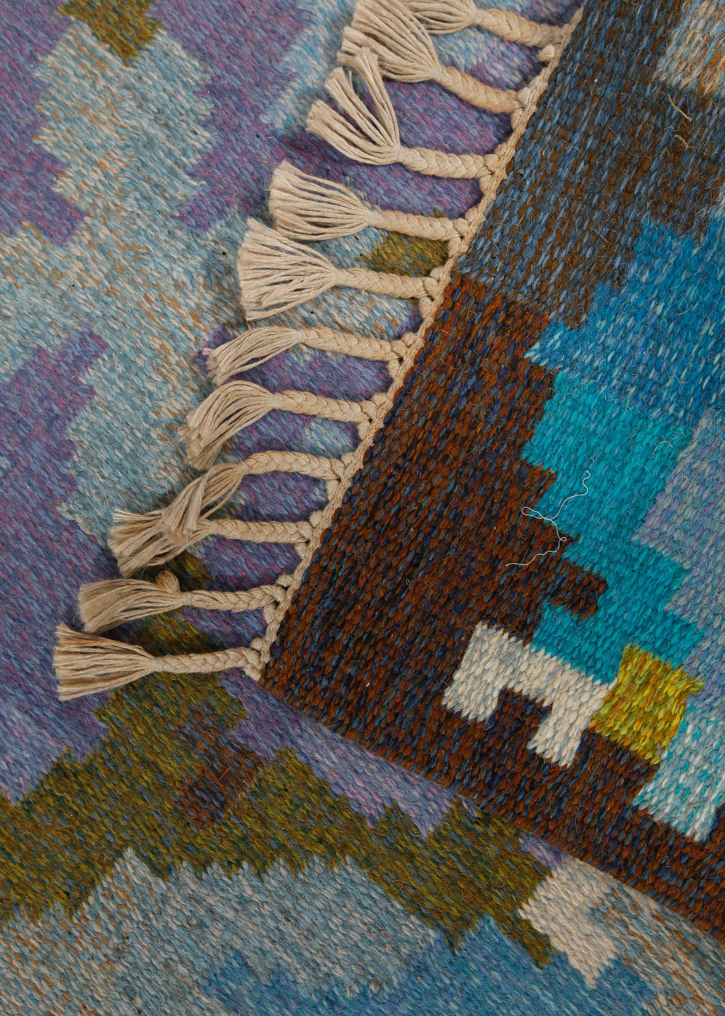 MATTA, rölakan, 1900-talets mitt, Ingegerd Silow, monogramsignerad, ca 200 x 135 cm.