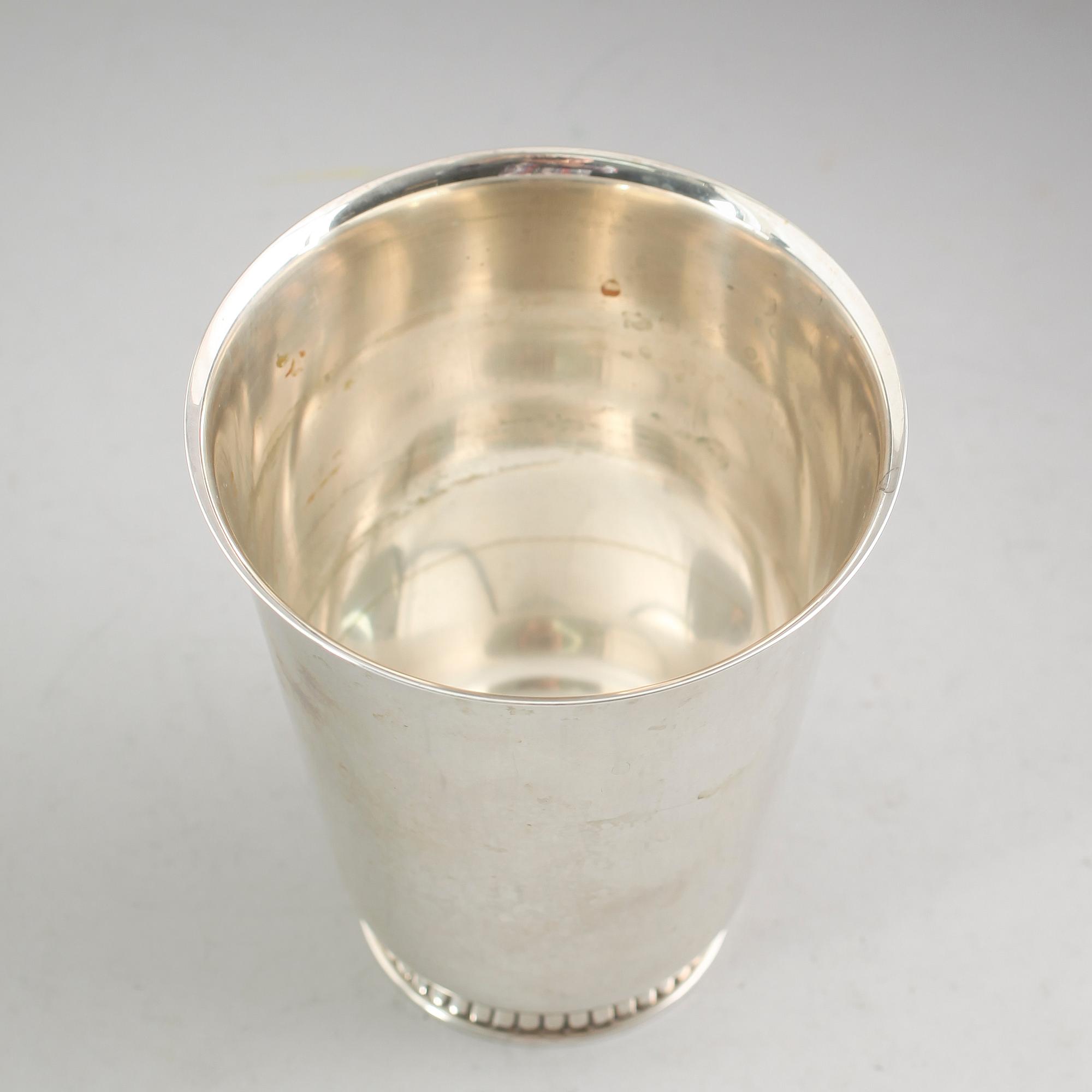 BÄGARE, silver, GAB, Stockholm 1948. Vikt ca 172 gram.