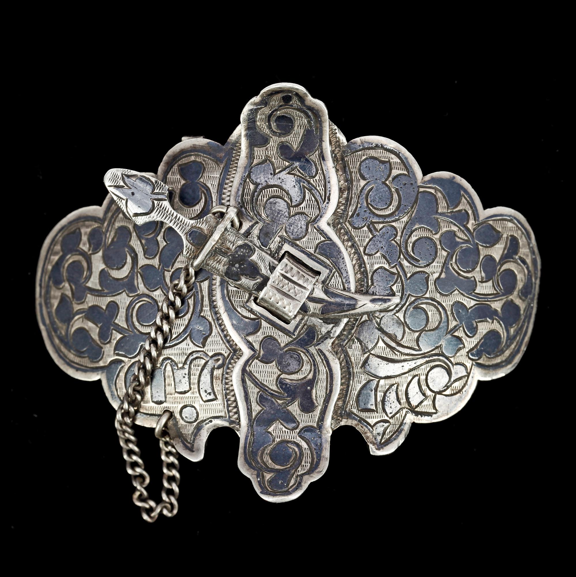 BÄLTESSPÄNNE, silver, Ryssland, Ivan Ado, verksam 1899-1908.