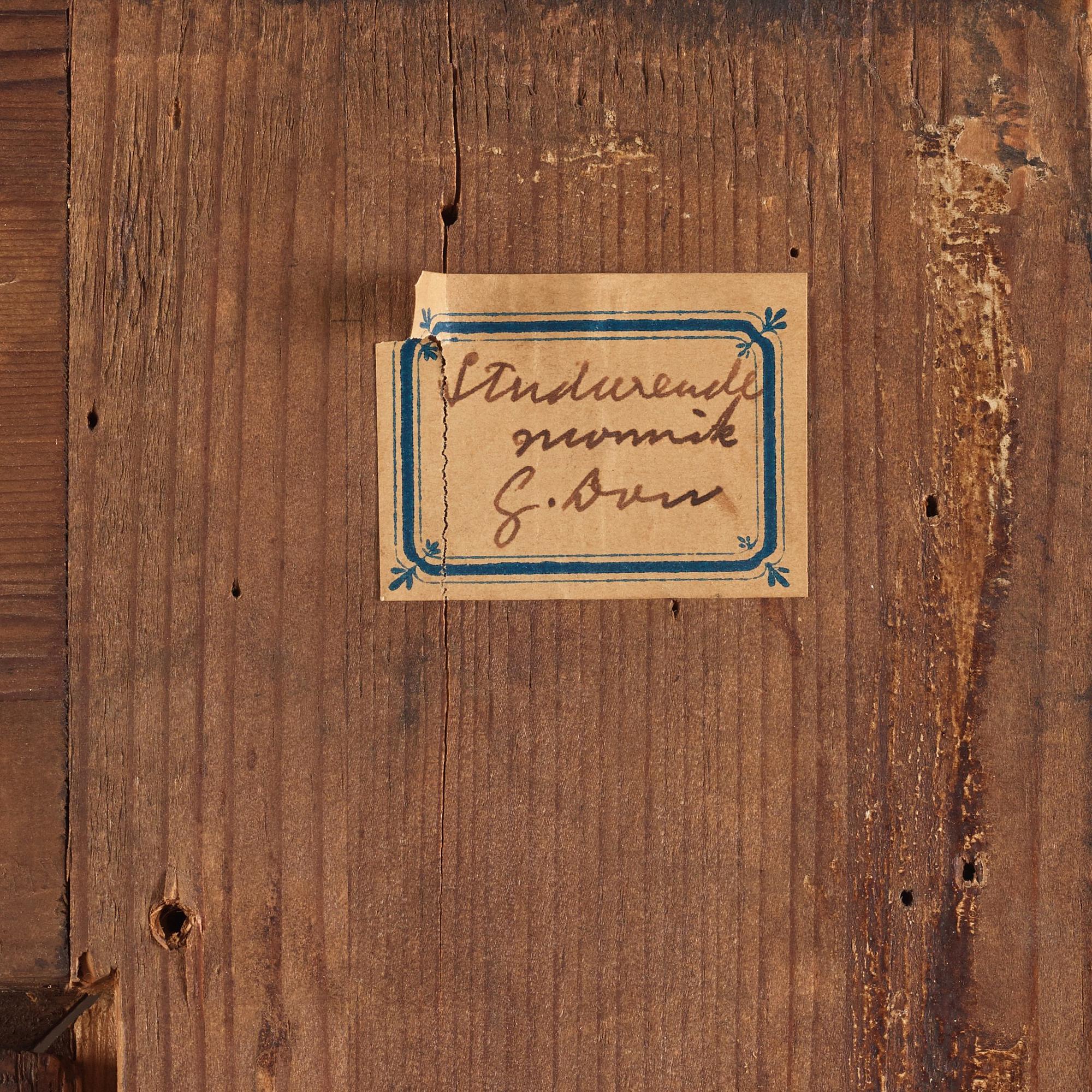 Gerrit Dou Circle of, Reading man with a globe.
