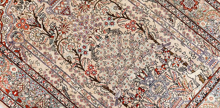 Matta, orientalisk, silke, 95 x 63 cm.