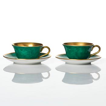 Wilhelm Kåge, a collection of ceramic, mostly "Argenta", 49 pieces, Gustavsberg, Sweden, 1930's-60's.