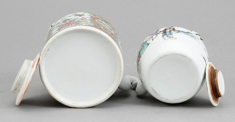 KANNOR, 2 st, varav en Kanton, 1800/1900-tal.