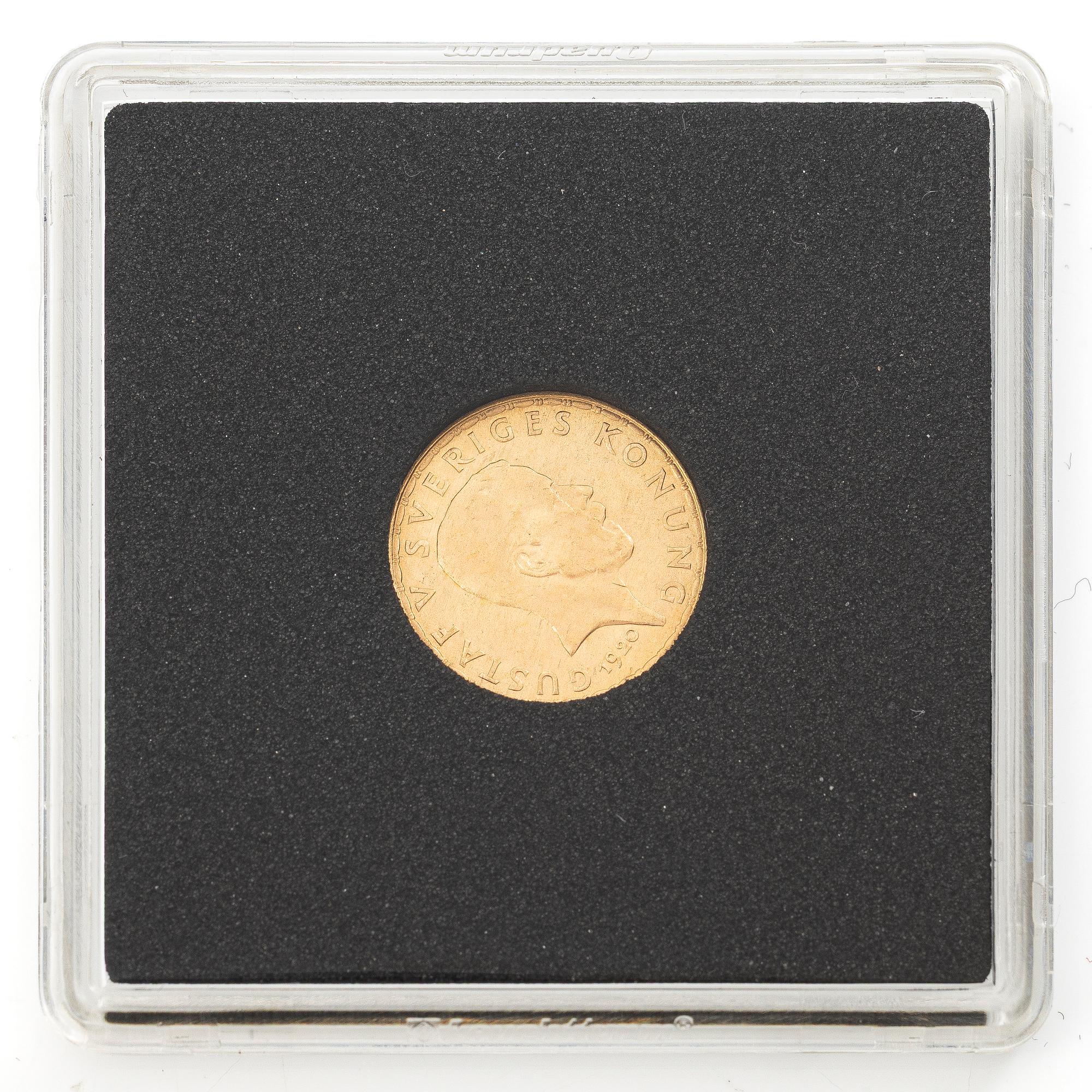 Guldmynt, Sverige, Gustav V, 5 kr, 1920.