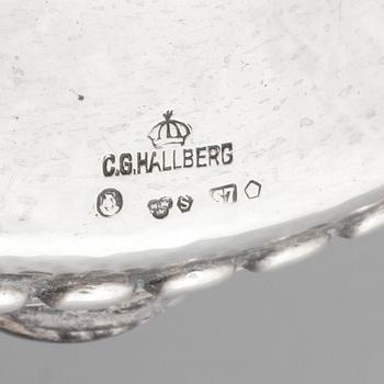 CG HALLBERG, Stockholm 1920, bordsarmatur, silver.
