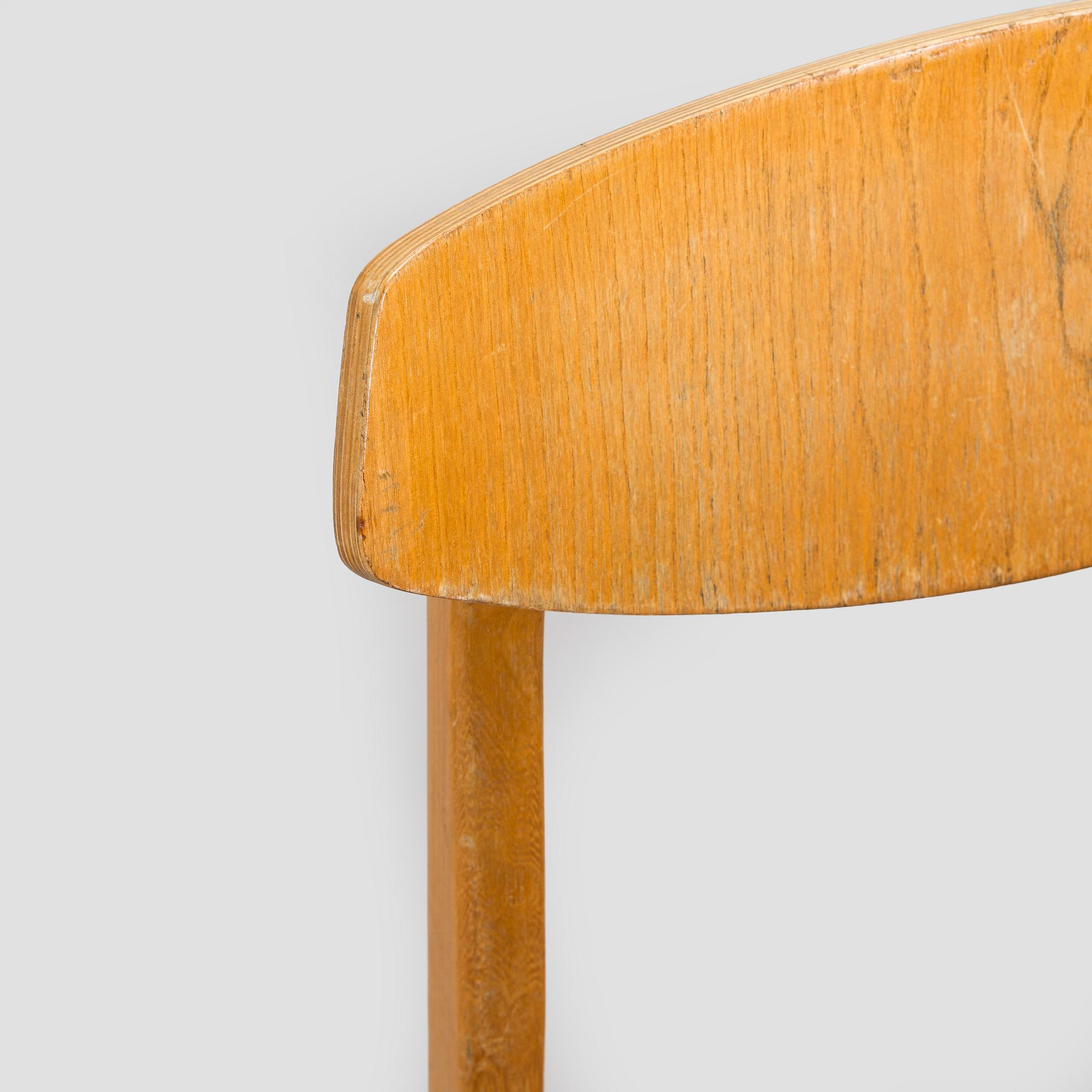 Lasse Ollinkari, stolar, 7 st, "Ervi-stolen", för Artek, 1960-tal.