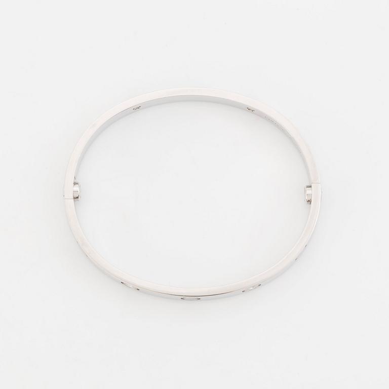 A Cartier bracelet "Love" in 18K white gold set with round brilliant-cut diamonds.