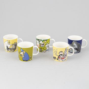 Muminmuggar, 10 st, porslin, Moomin Characters, Arabia, 2001-2015.
