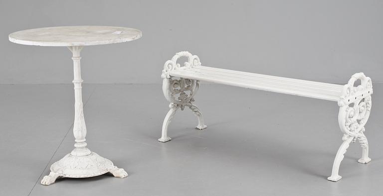 PARKBÄNK SAMT BORD, Byarum. 1900-talets andra hälft.