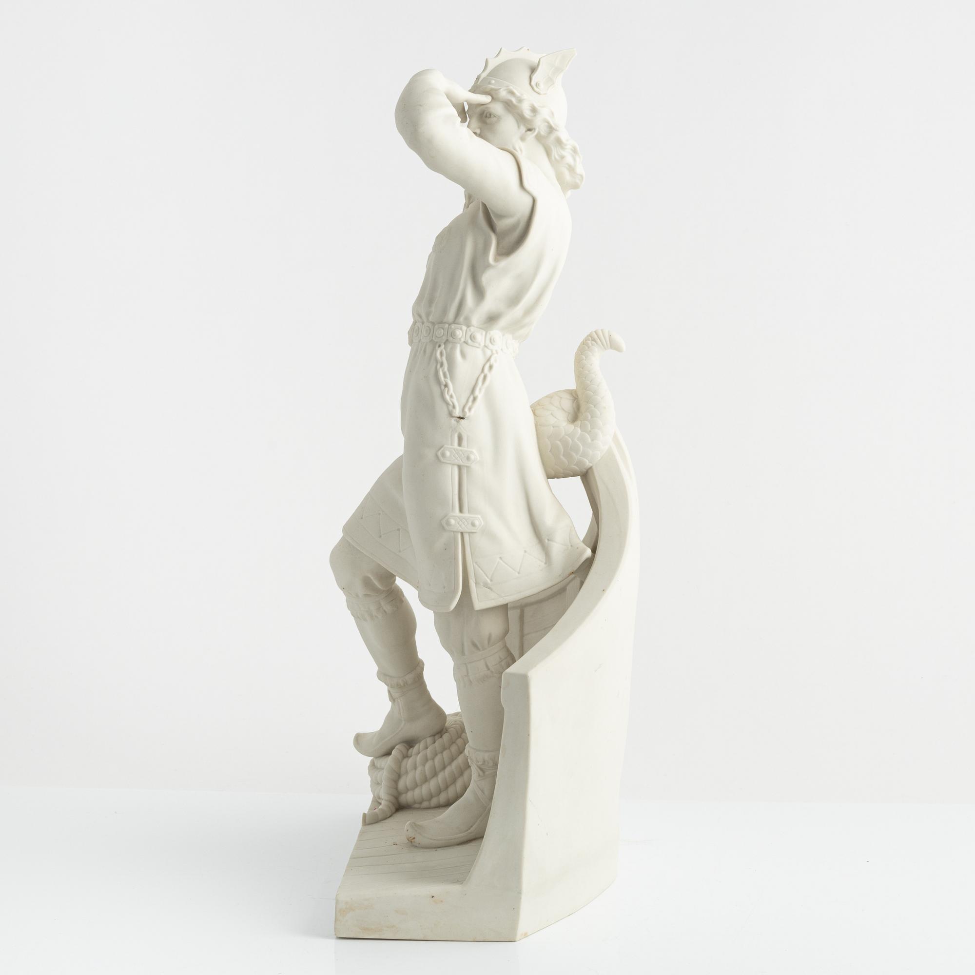 A biscuit porcelain figurine, Gustafsberg, dated 1907.