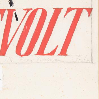 BERTIL LYBECK, mixed media. Signed. Probably 1930s.