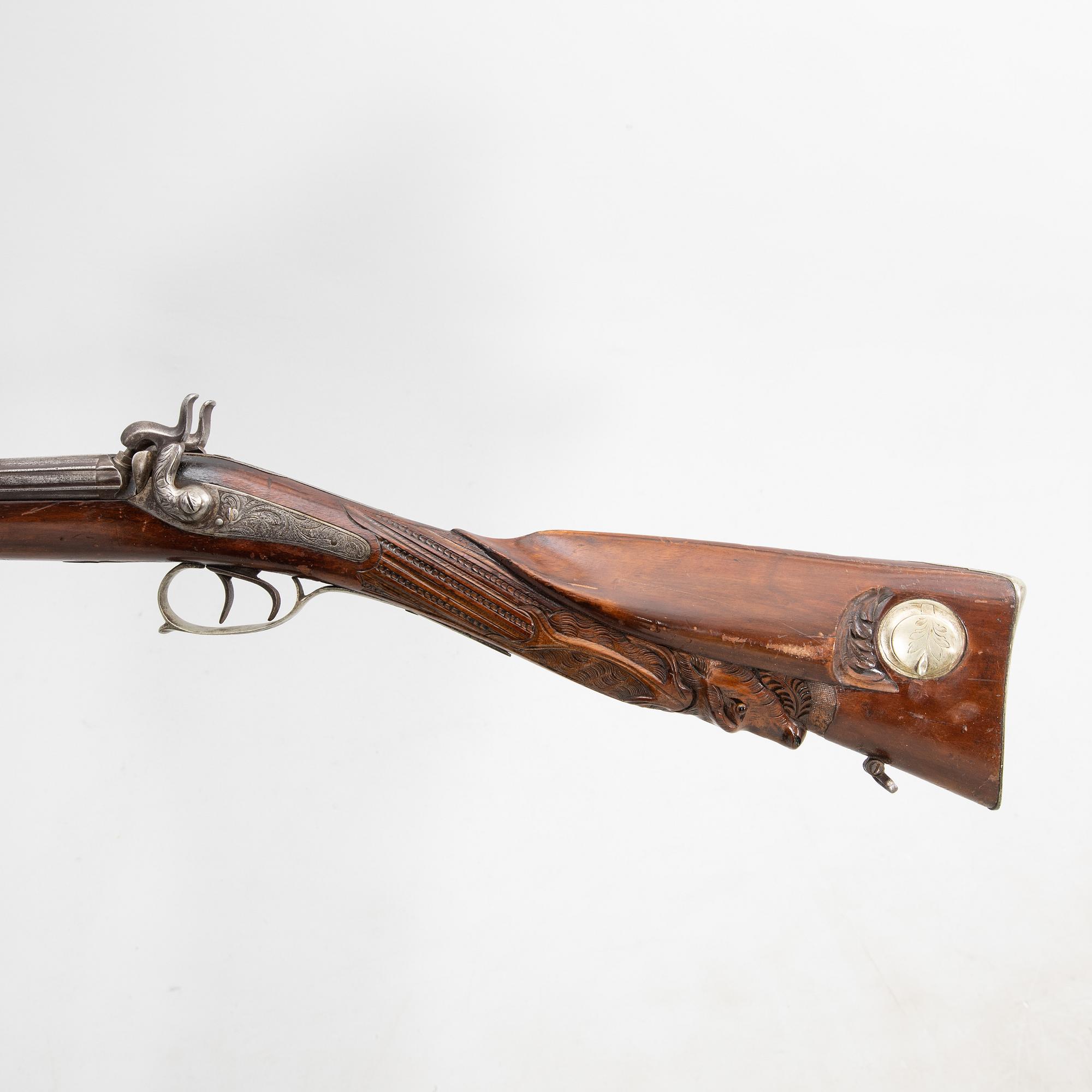 Hagelgevär slaglås, Damas Fin, Belgien, 1800-talets mitt / senare del.