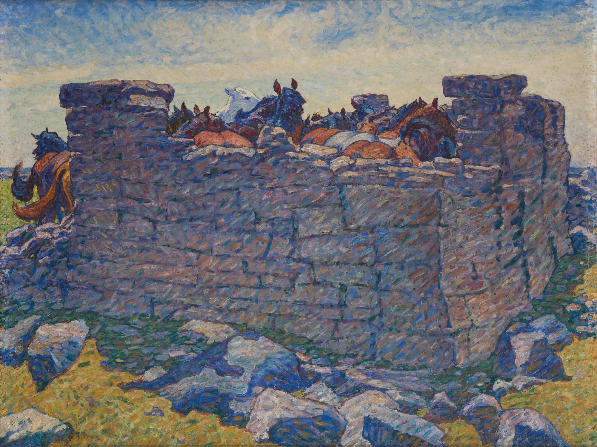 Nils Kreuger, "Hästar i en ruin"  (Horses in a Ruin).