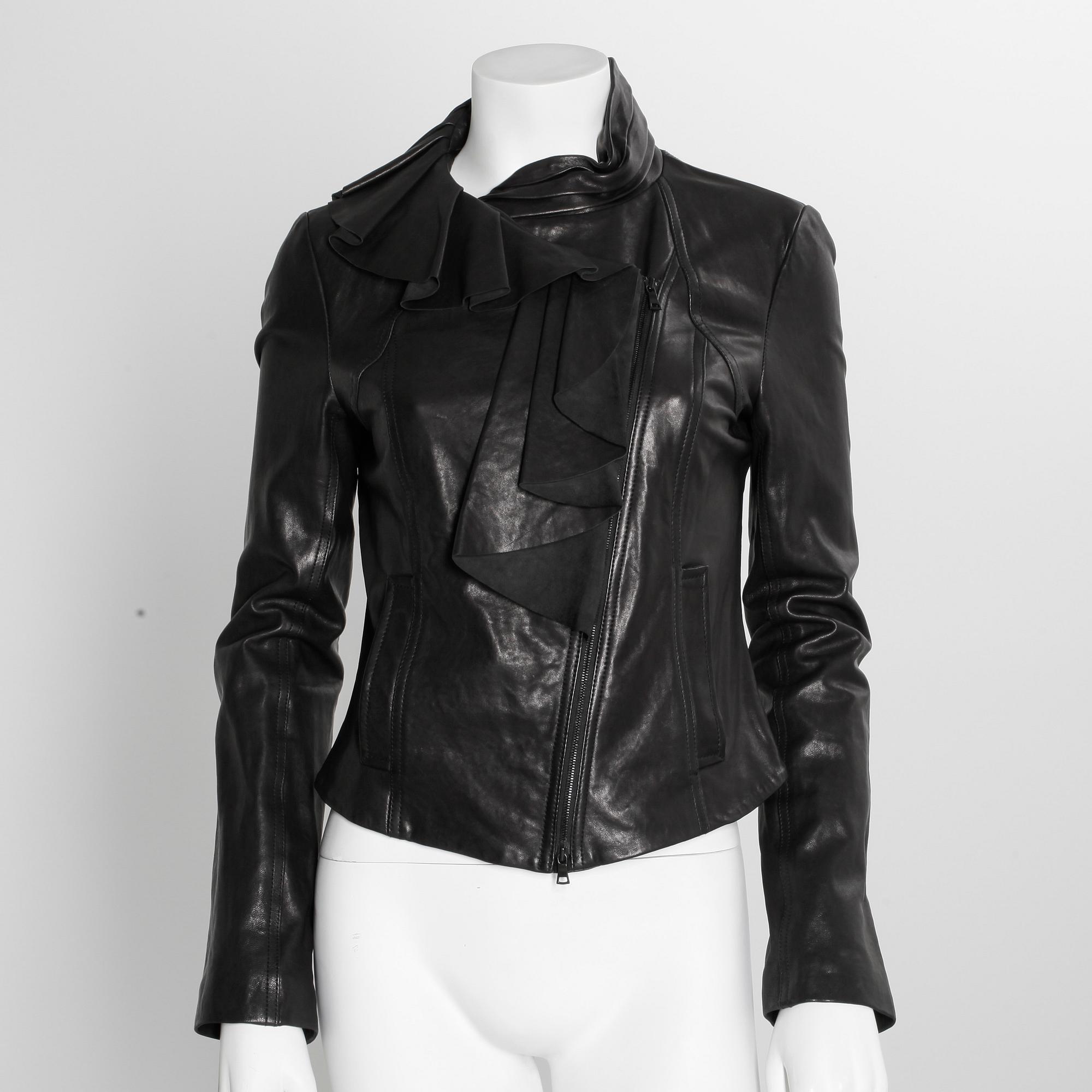 LEATHERJACKET, Diana von Furstenberg, size 6.