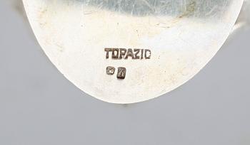 DOSOR, 1 pr, silver, Topazio, Portugal, 1900-talets andra hälft. Vikt ca 52 g.
