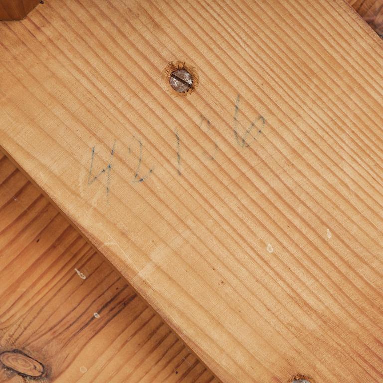 Nordiska Kompaniet, a stained pine "Lovö" table, 1940s.