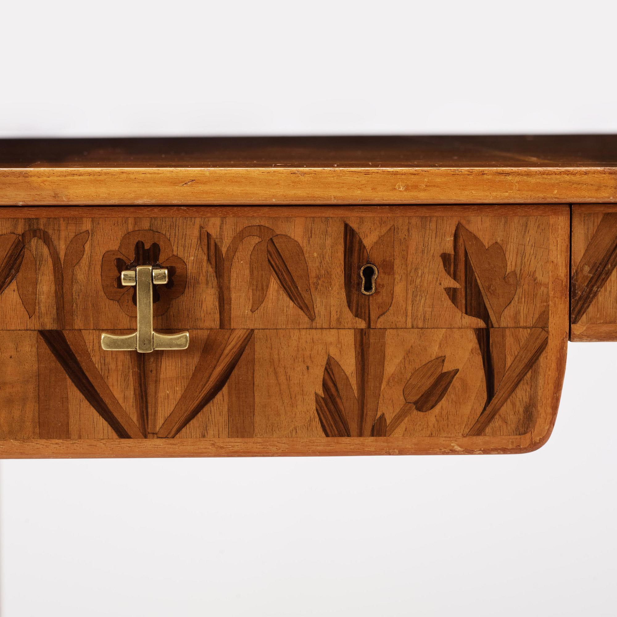 Carl Malmsten, a mahogany desk, Åtvidabergs Industrier, ca 1943.