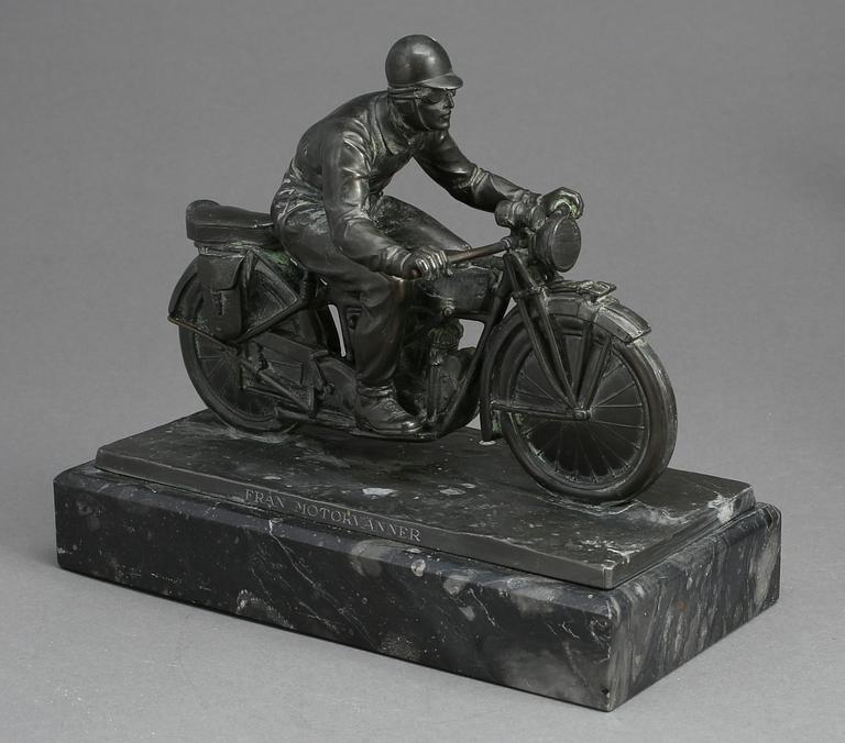 SKULPTUR, patinerad metall, 1900-tal.