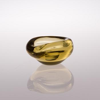 TAPIO WIRKKALA, PIPSKÅL / SKÅL, glas, signerad Tapio Wirkkala Iittala.