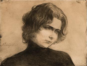 ALBERT EDELFELT, ELLI GRAHN-NISKAN MUOTOKUVA.