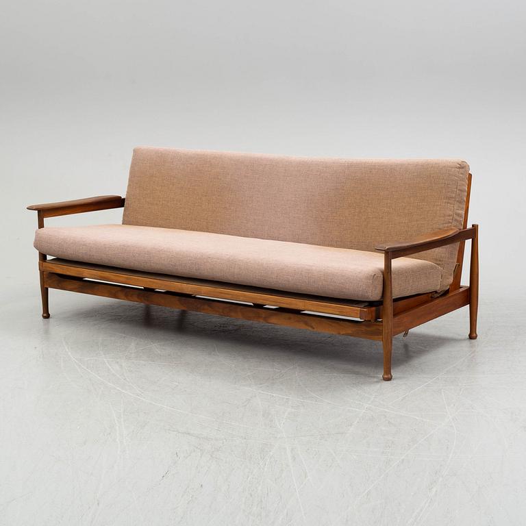 George Fejer & Eric Phamphilan, a British 'Manhattan' sofa and two easy chaits from Guy Rogers, 1960's.