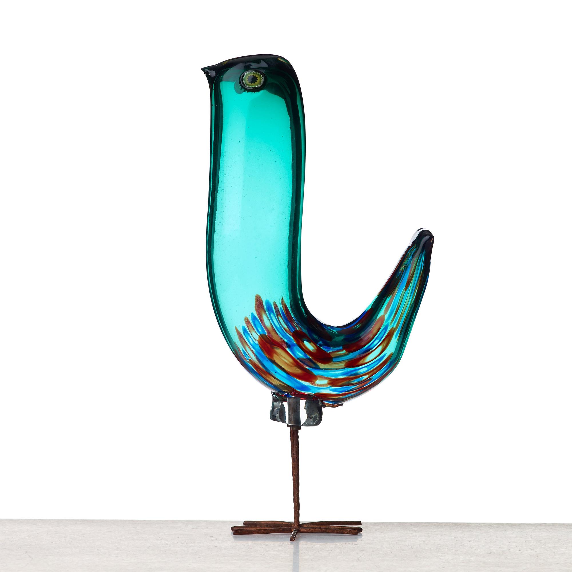 Alessandro Pianon, a "Pulcino" glass bird, Vistosi, Murano, Italy 1960's.