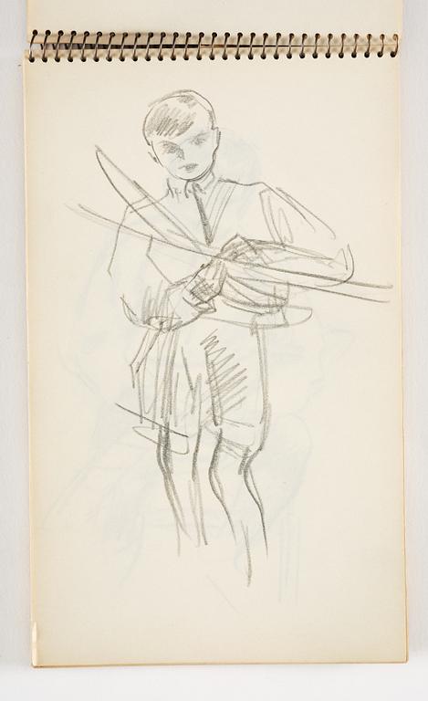 Lotte Laserstein, 3 skissböcker med blyertsteckningar.