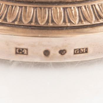 A Swedish 19th century silver bowl mark of Gustaf Möllenborg Stockholm 1833, weight 388 grams.