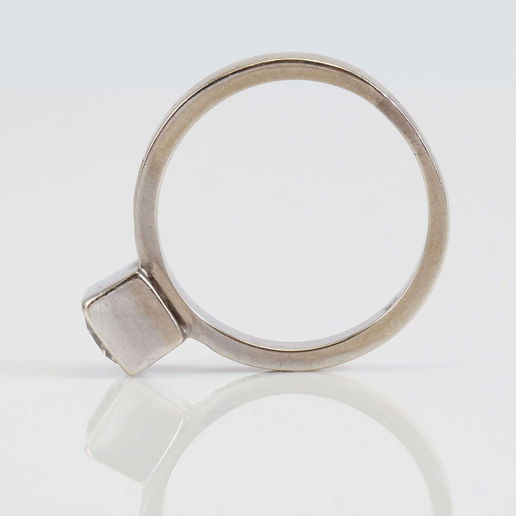 RING, 14K vitguld och diamanter.
