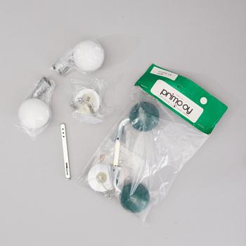 DOOR KNOBS, 6 pairs, manufactured by Primo Oy, Finland, 1960/1970s.